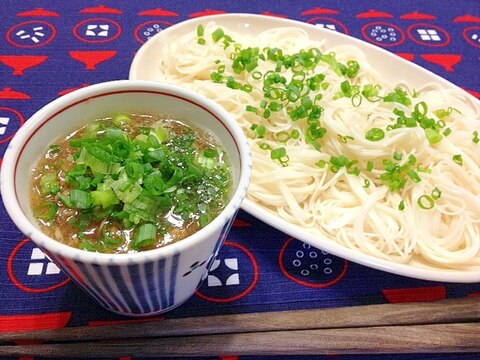 残ったブリ大根をリメイク☆素麺のつけ麺風